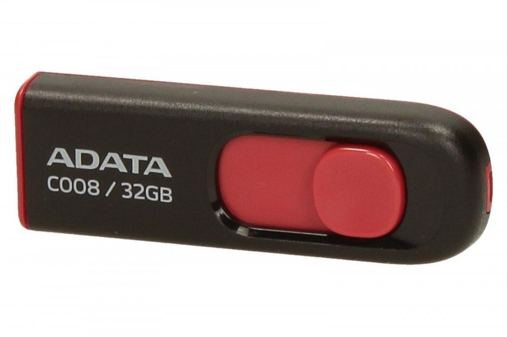 ADATA C008 Pendrive 32GB USB 2.0 Czarny/Czerwony 24m Gwarancji