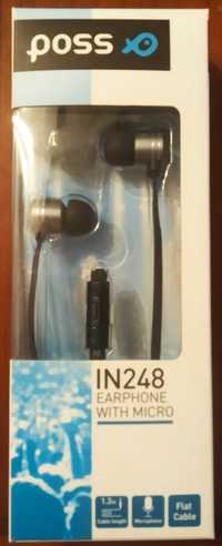 Słuchawki dokanałowe z mikrofonem POSS Uniwersalne mini Jack 3,5mm