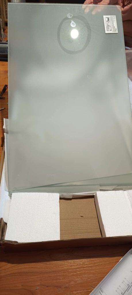 Drzwi wewnętrzne, czarne 83x201,5 cm szkło i aluminium szklane mleczne