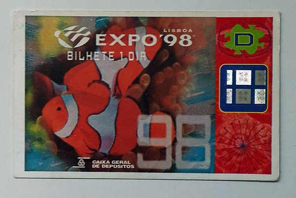 Bilhete - Expo 98 - bilhete de 1 dia