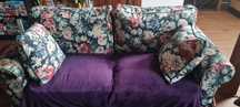Sofa Ikea Ektorp kwiaty dwuosobowa