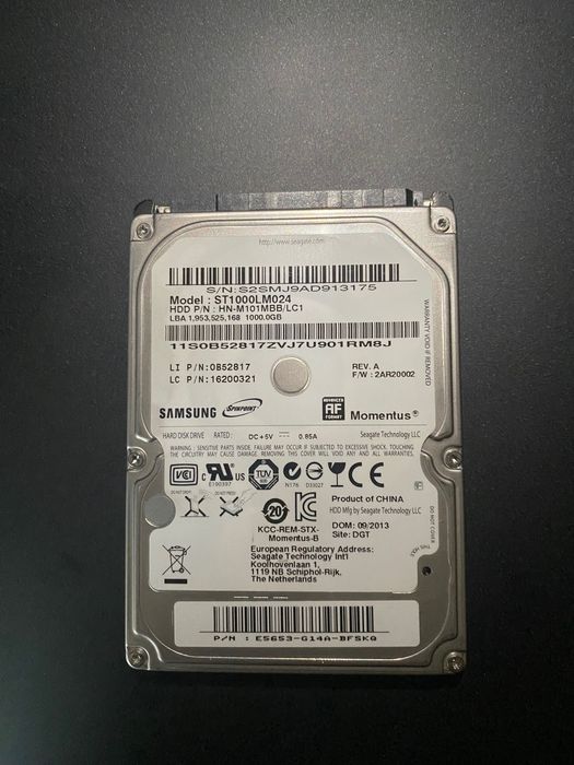 Жорсткий диск Samsung HDD 2.5 1Tb 1000Gb для ноутбука