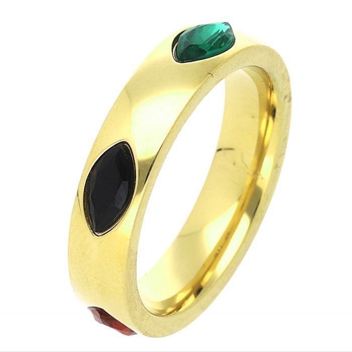 Pierścionek obrączka złota z brylantami stal chirurgiczna 10/20 P28