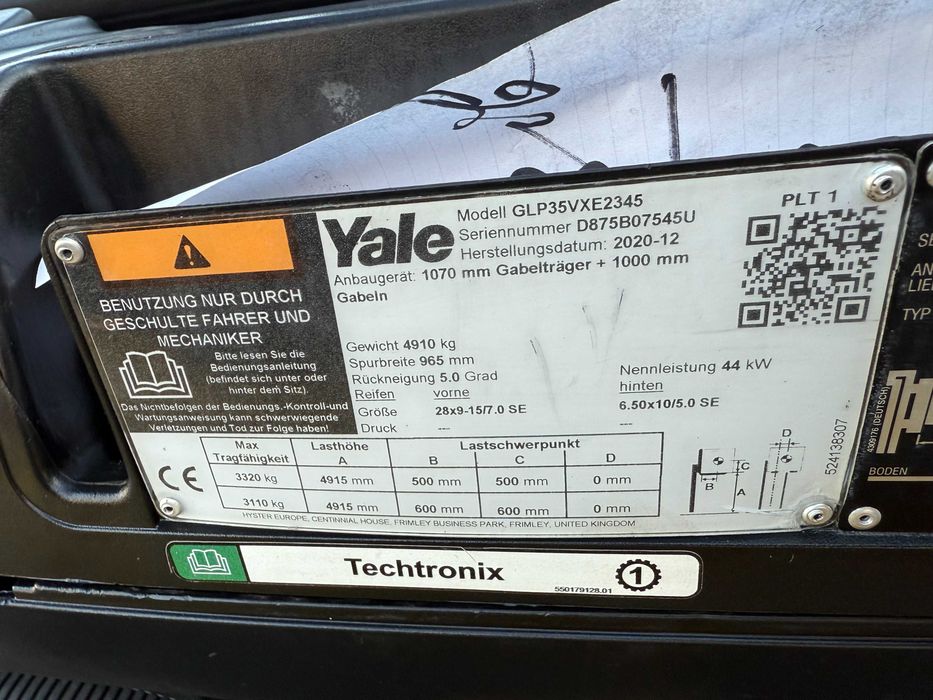 Навантажувач вилковий YALE GLP35VX Вагонник