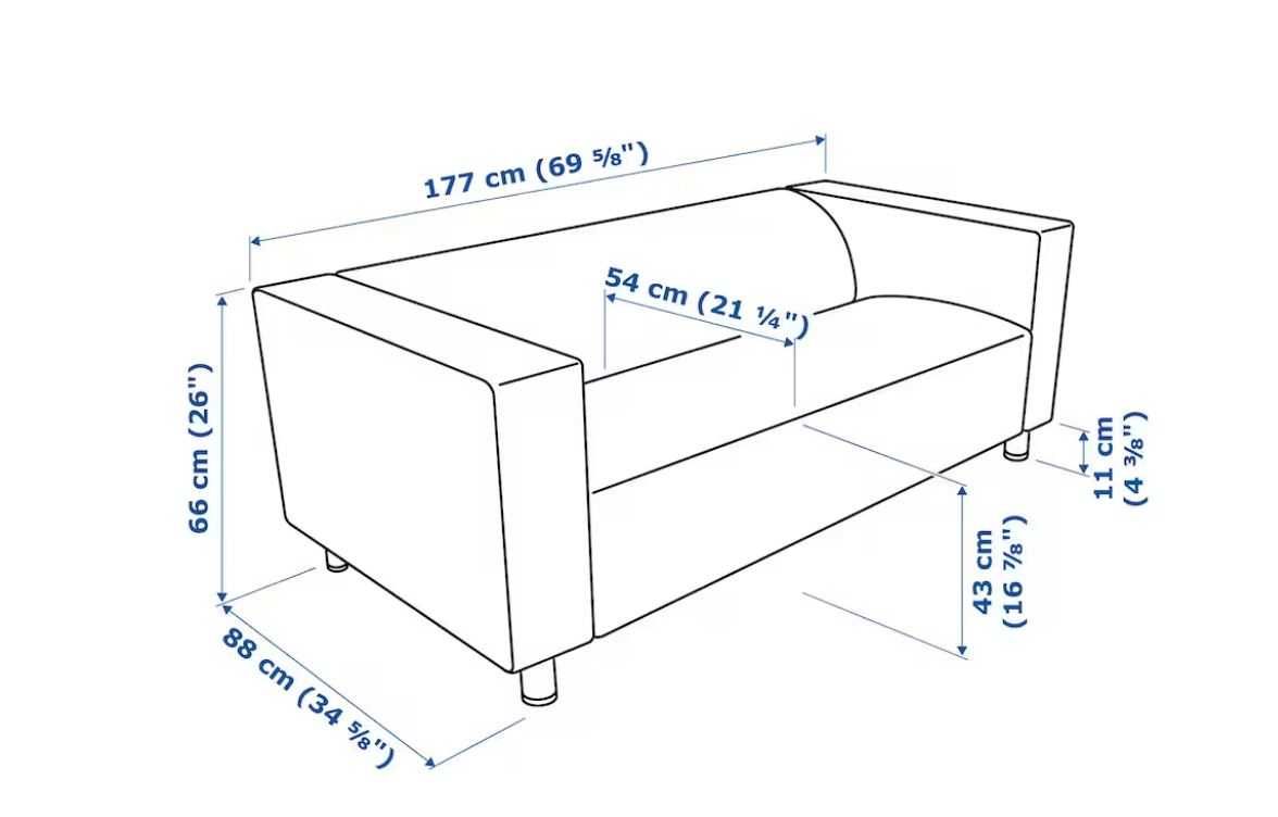 Skórzana sofa 2 osobowa Ikea Klippan