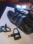 Sapatos bicicleta de estrada nº 44 + pedais de encaixe Trek Bontrager