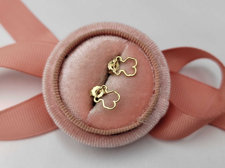 NOWE Złote Kolczyki misie / Złoto 585