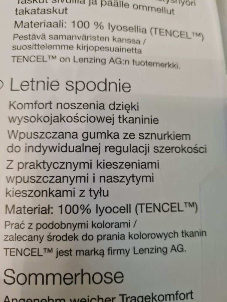 Letnie męskie spodnie r.44 nowe  ESMARA