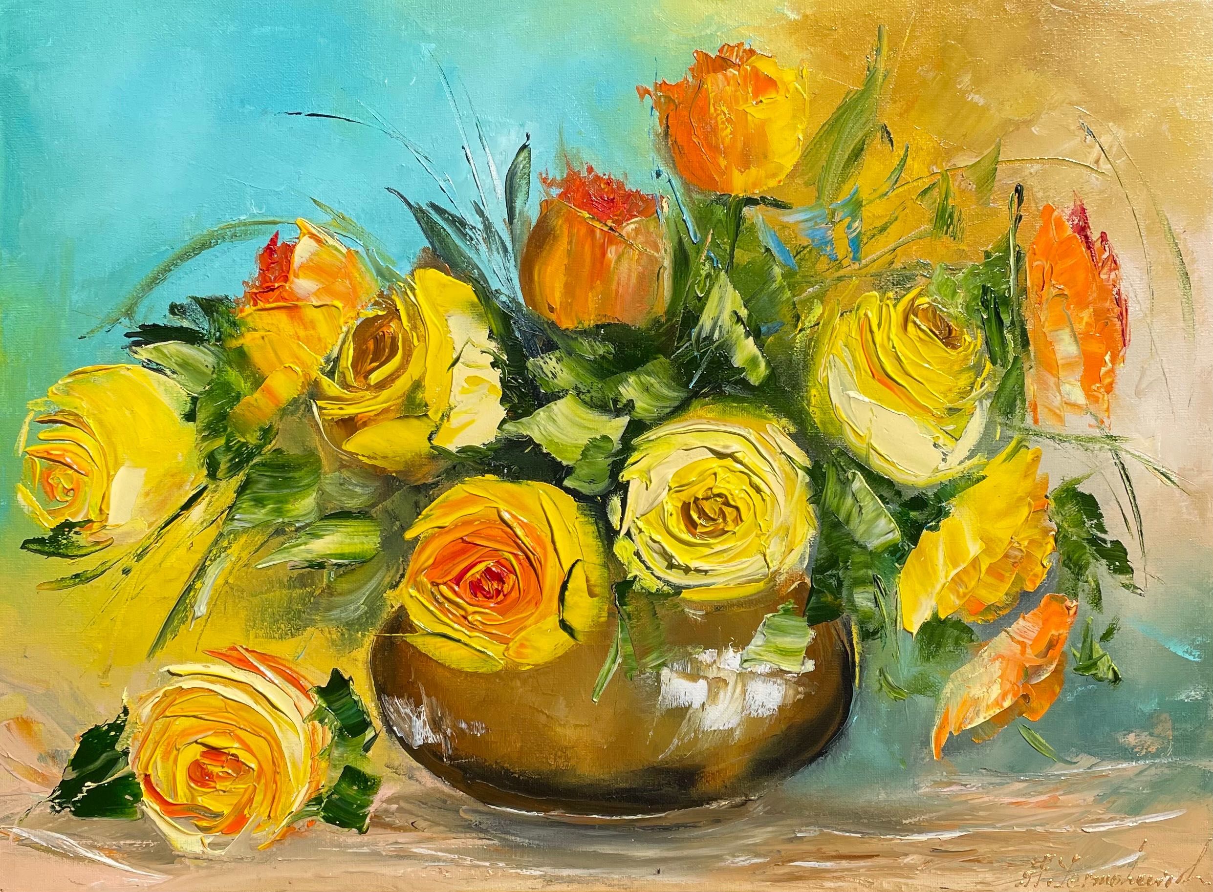 Картина «Троянди» олія живопис