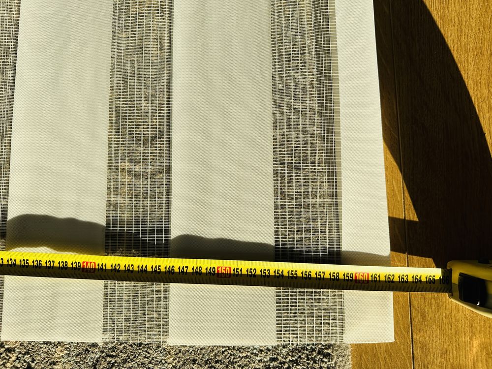 Roleta dzien noc biała na okno szer 168 wys regulowana do 160 cm