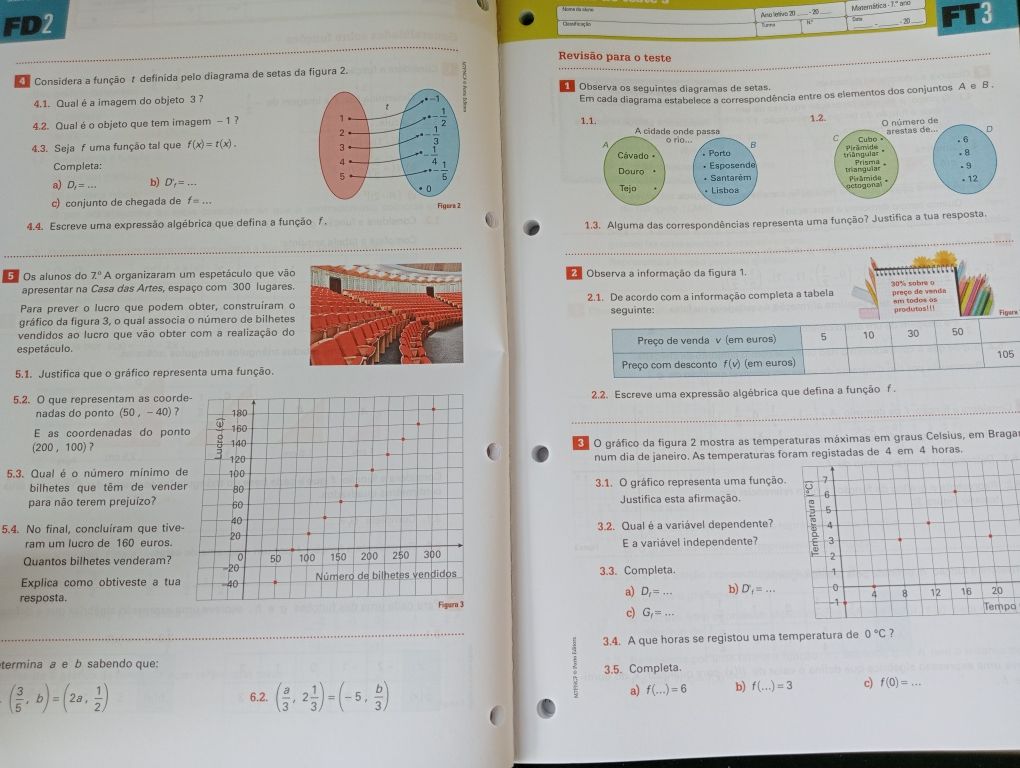 Caderno de Fichas de Matemática 7 - oferta portes