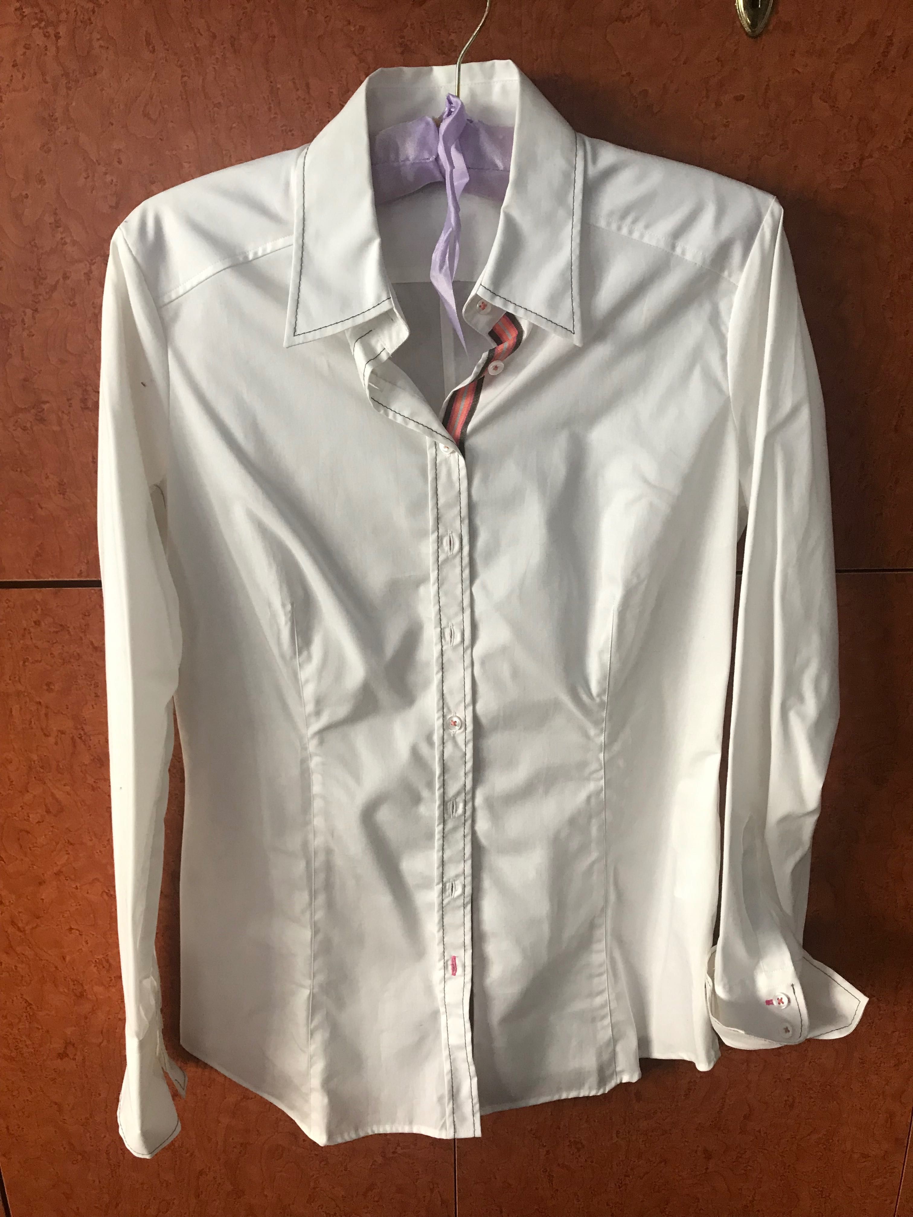 Біла НОВА жіноча сорочка/рубашка slim fit бренду eterna 36 р, НОВА