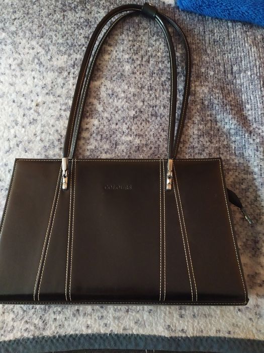 Nowa Czarna torebka colours 30x18 kopertówka aktówka mała czarna