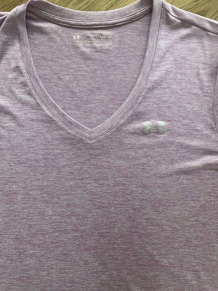 Koszulka Under armour roz XL sportowa fioletowa
