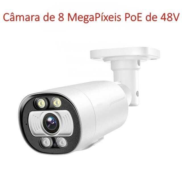 Câmara * 8MP * 4K * PoE * Áudio bidirecional * Deteção de pessoas