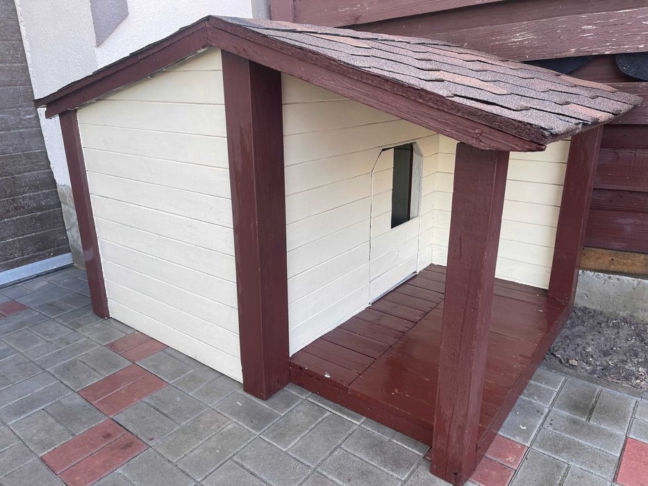 Будка термобудка для собаки с террасой  160*118*106