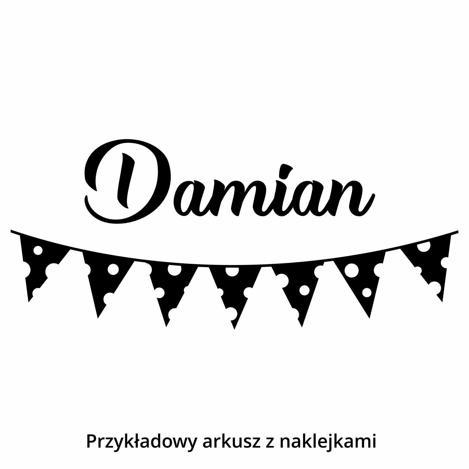 Naklejki ścienne na ścianę dla dzieci imię