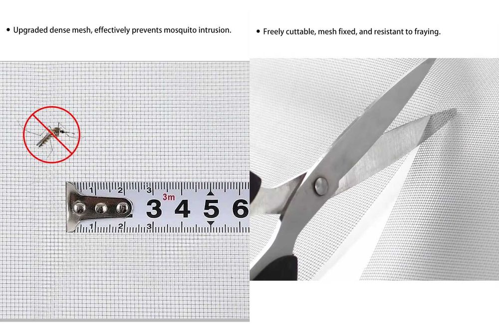 Siatka okienna przeciw komarom, przeciwkurzowa, 1mmx1mm, szara, 150cmx