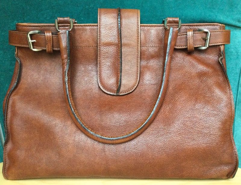 Skórzana torba Ochnik, rudy brąz