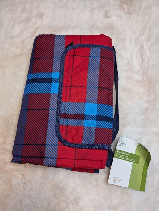 Livarno home koc piknikowy 127 x 168 cm w kratę