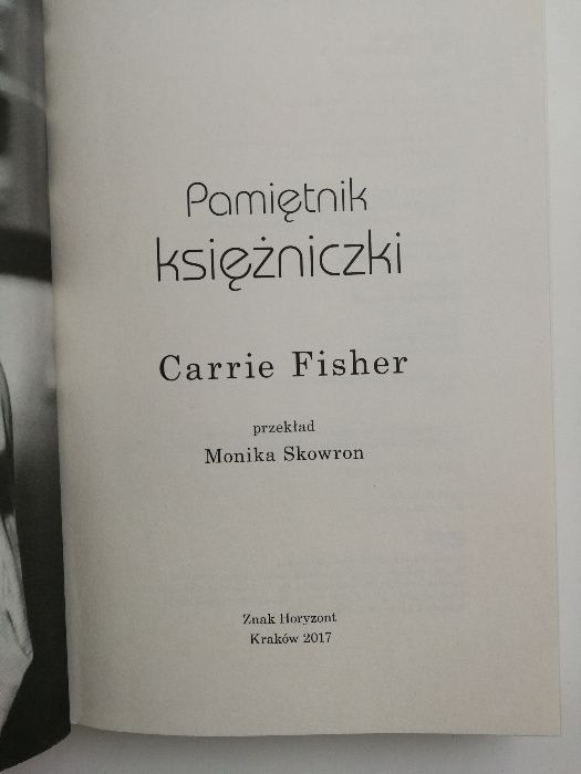 Ostatnia Szansa !!! NOWA książka "Pamiętnik księżniczki" Carrie Fisher