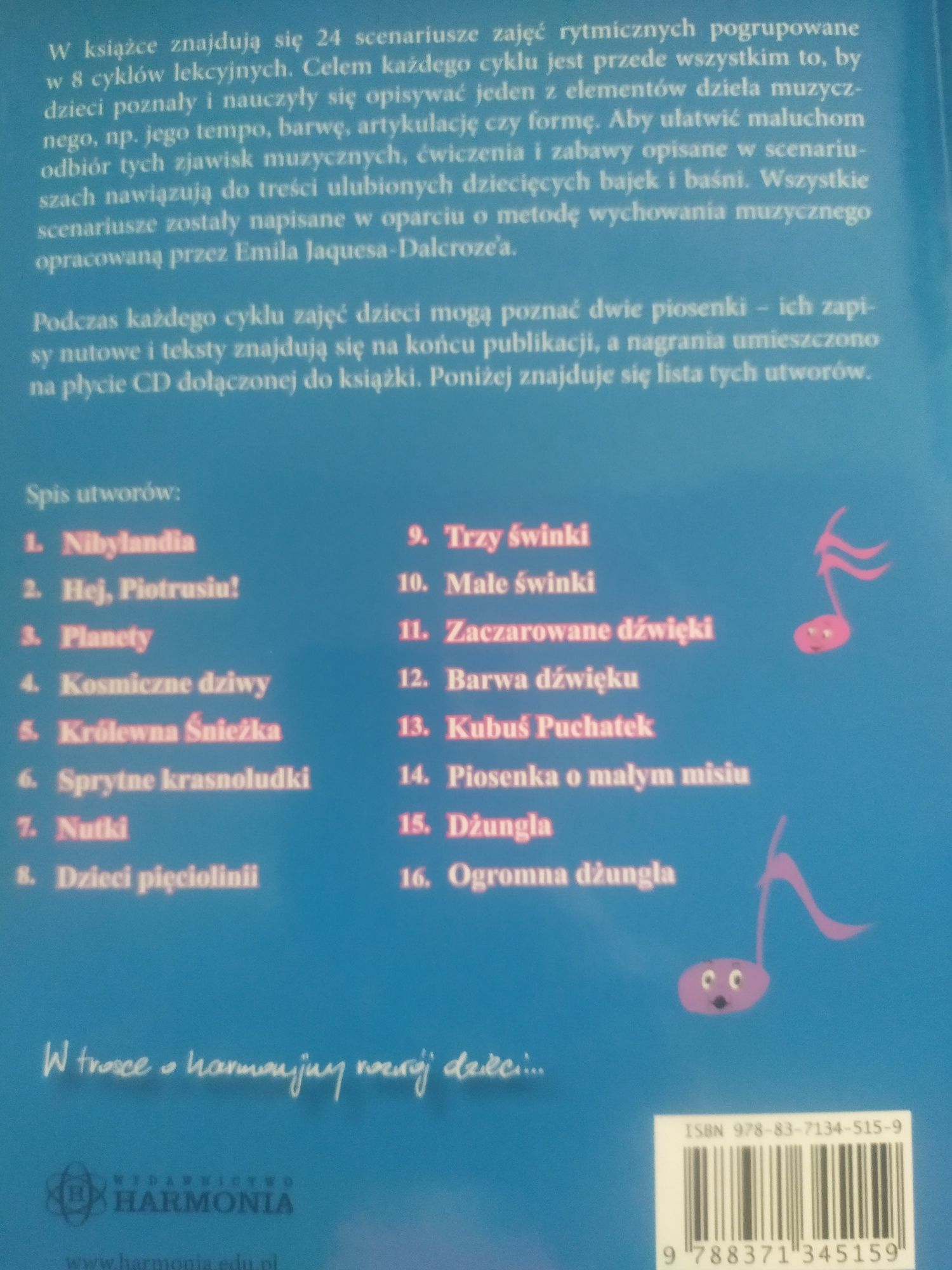 Bajkowa podróż w krainę muzyki Scenariusze zajęć rytmicznych + CD