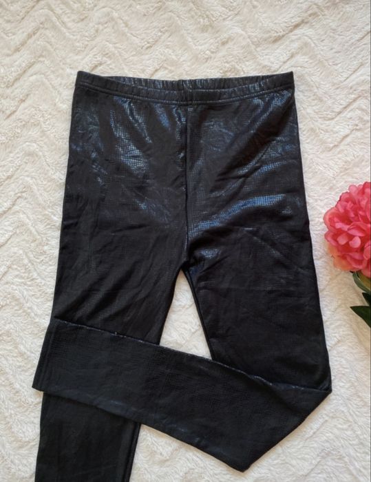 Getry legi legginsy damskie ciepłe animal print  S