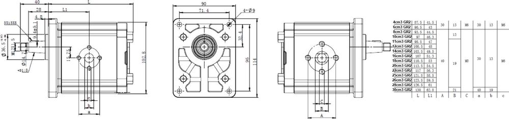 Przekładnia Multiplikator WOM 60004-6 Pompa GR2 KARO 25cm3 40L [7183]