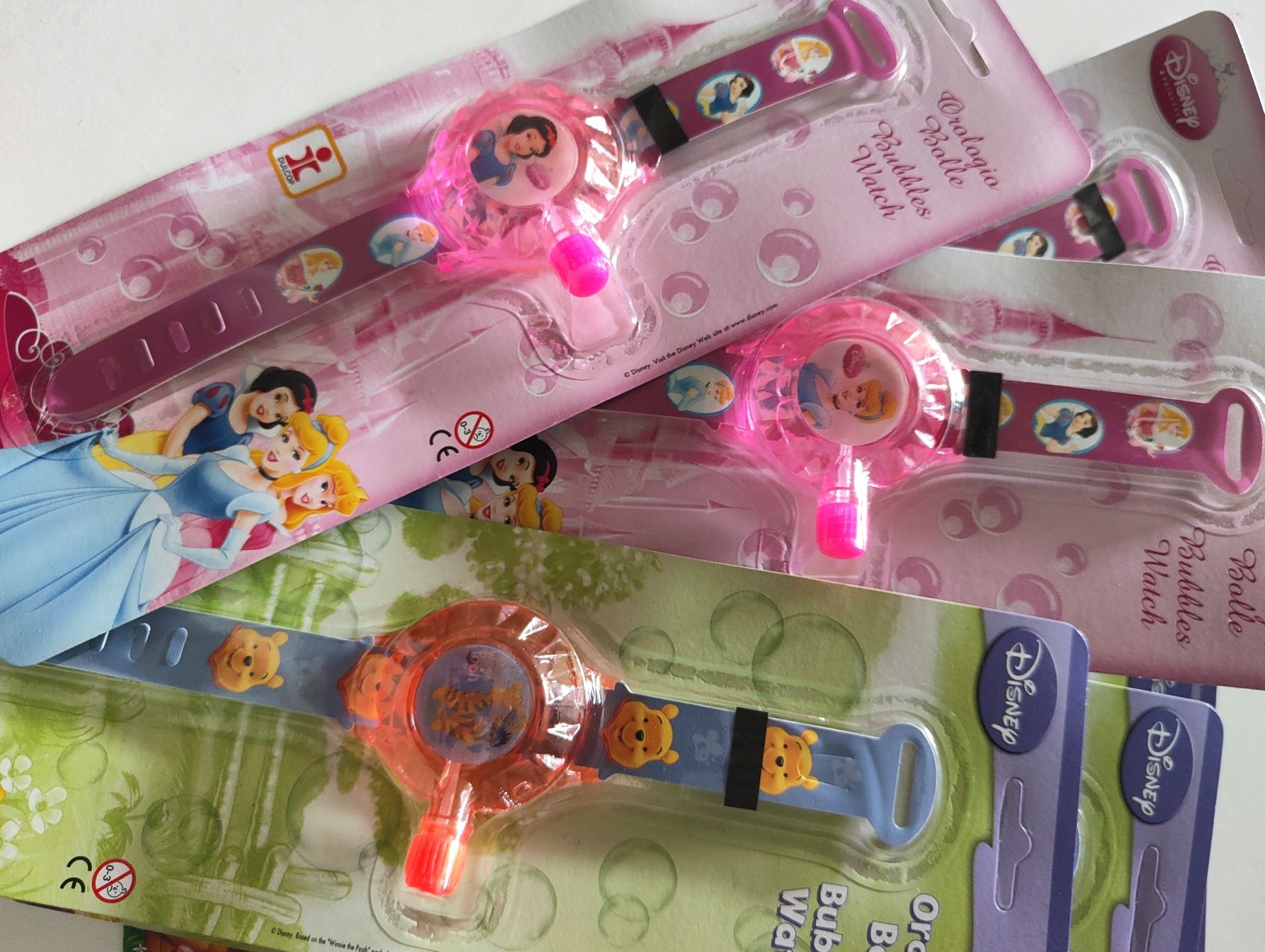 Relógio Bolas de Sabão Princesas/Winnie (2€ a 4€ cada conforme quant.)