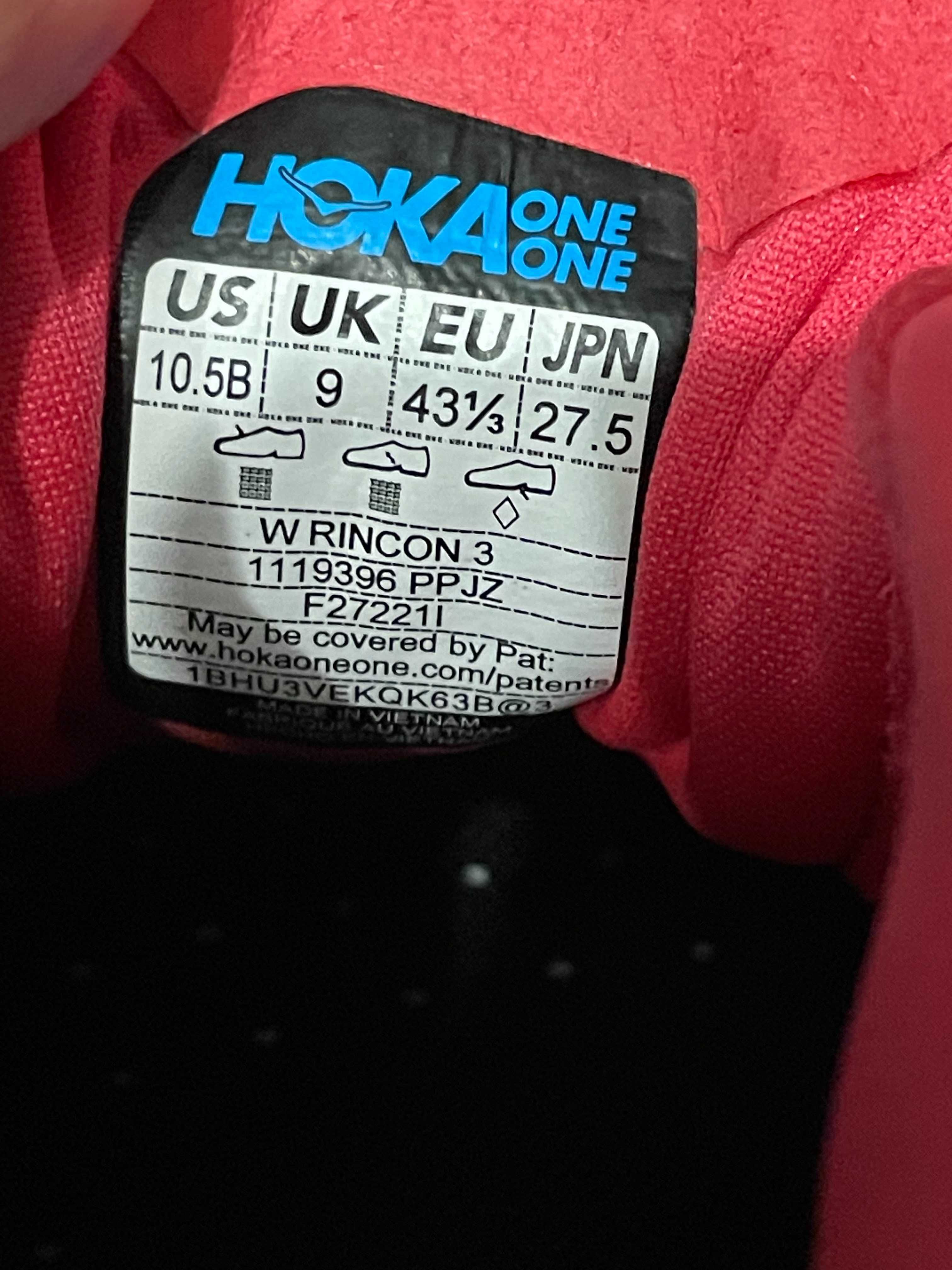 Кросівки Hoka One One Rincon 3.   Р 43  1/3    27.5 см