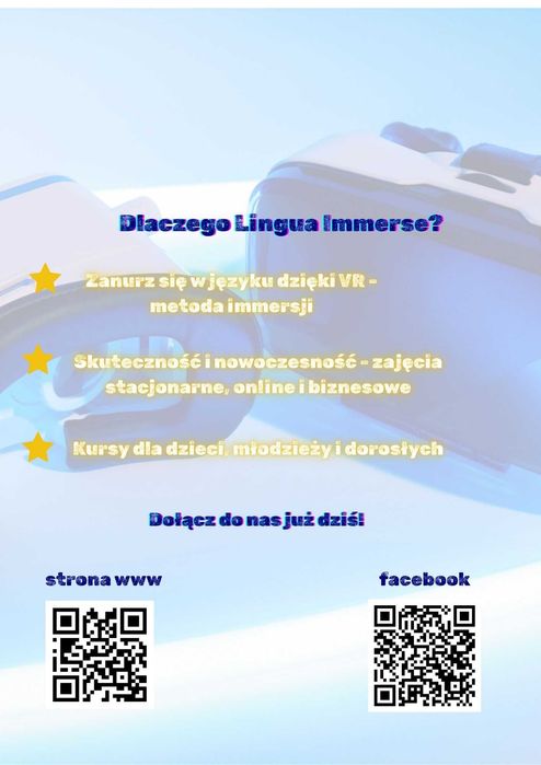 Kursy języka niemieckiego i angielskiego – online, stacjonarnie, VR