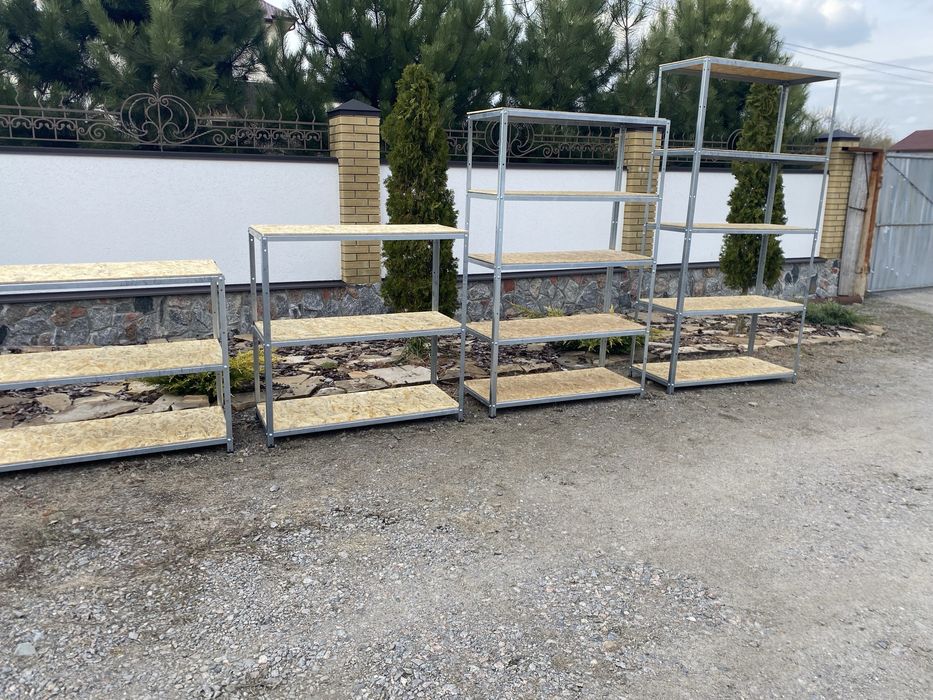 Стелаж полки полиці в гараж в магазин на склад Підвал комора закрутки