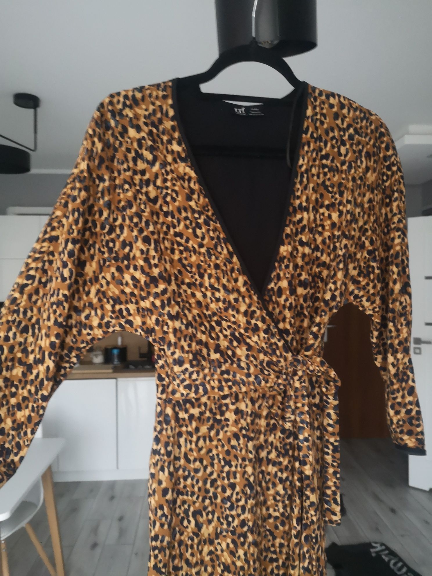 Zara - sukienka w panterkę midi S