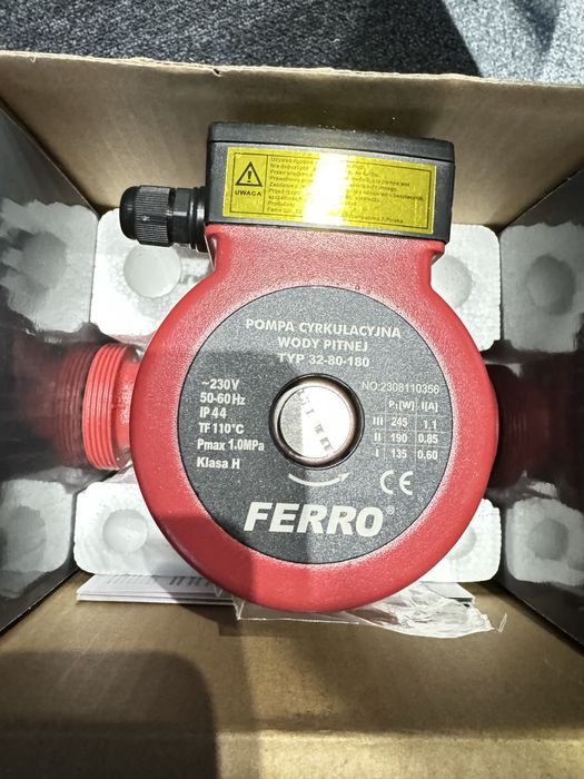 FERRO pompa cyrkulacyjna C.W.U 32 / 80 / 180 DO WODY PITNEJ W0401
