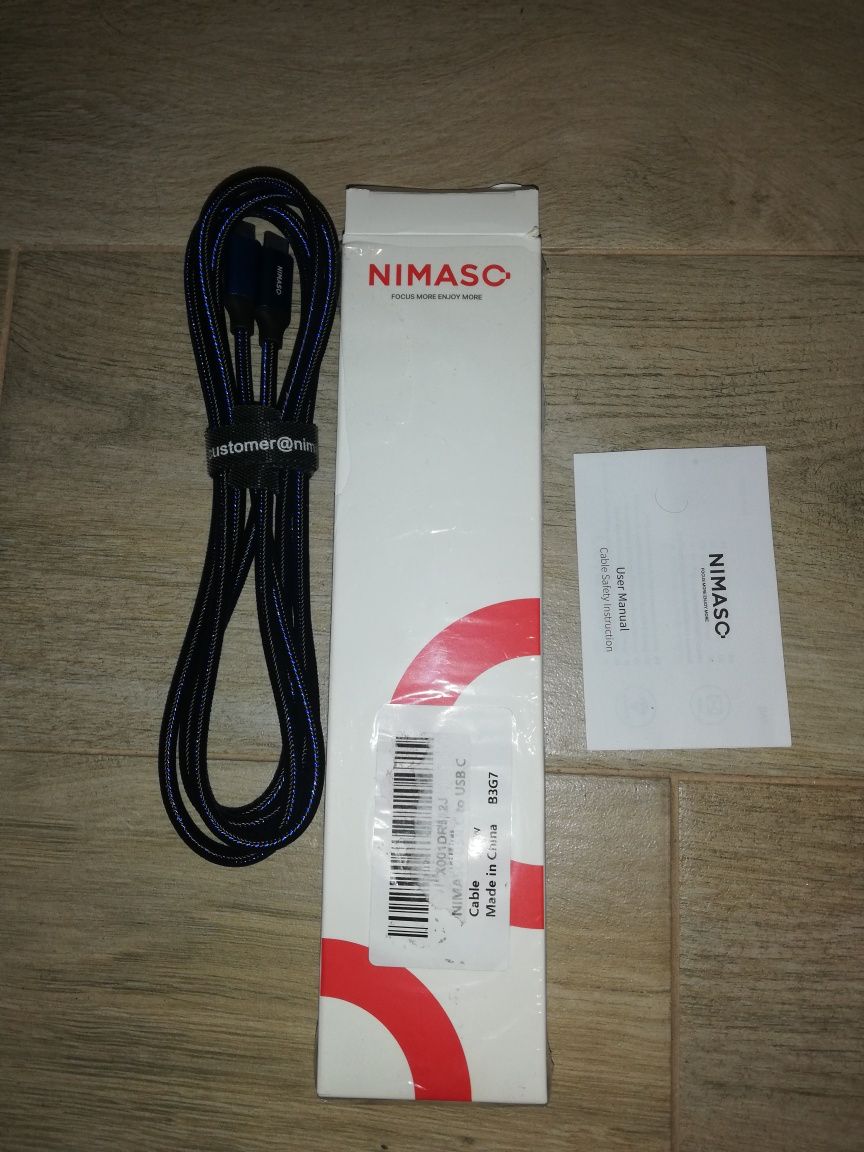 NIMASO Kabel USB C na USB C do Szybkiego ładowania 100W 2m.
