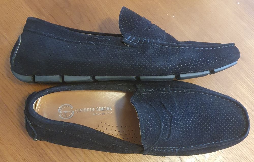 Мокасіни замшеві Італія чорні