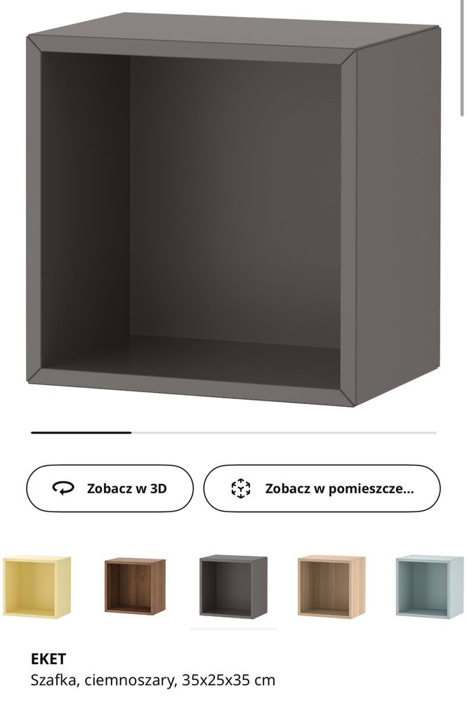 Eket - ciemno szare szafki
