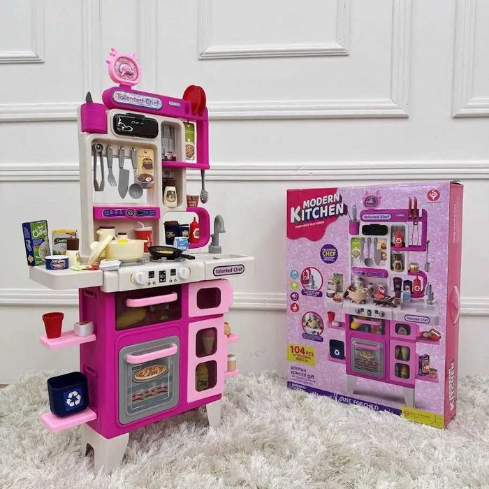 ‼️Мега набір‼️ Кухня 104 в 1 з продуктами є звуки / вода детская кухня