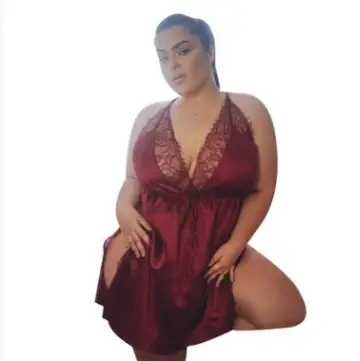 Атласна піжама з мереживом пеньюар S-6XL