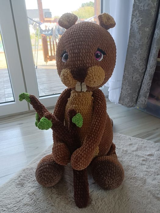 Maskotka bóbr na szydełku handmade