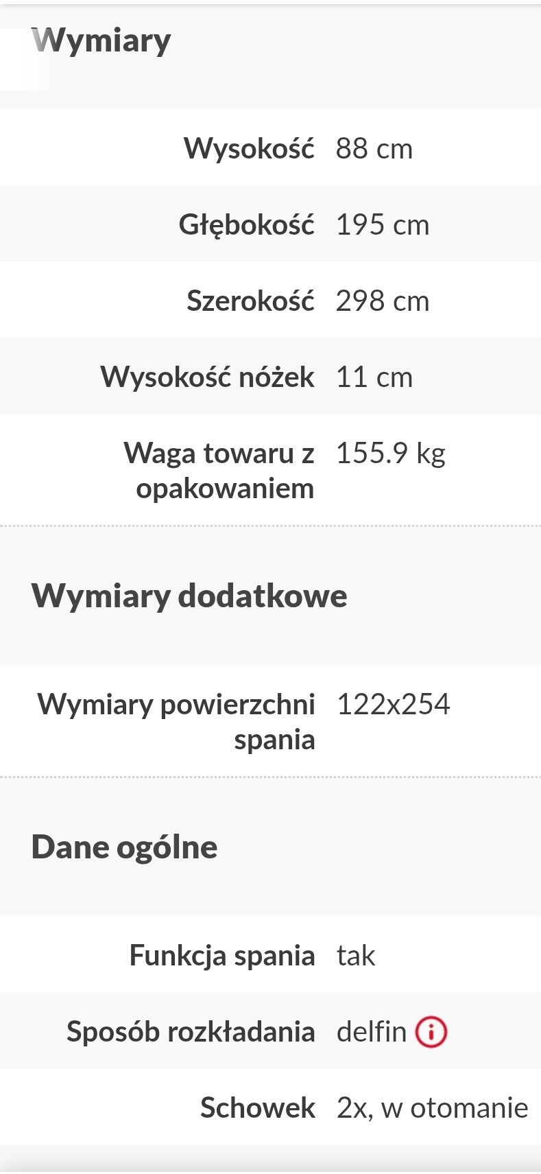 Narożnik VOLARE U rozkładany