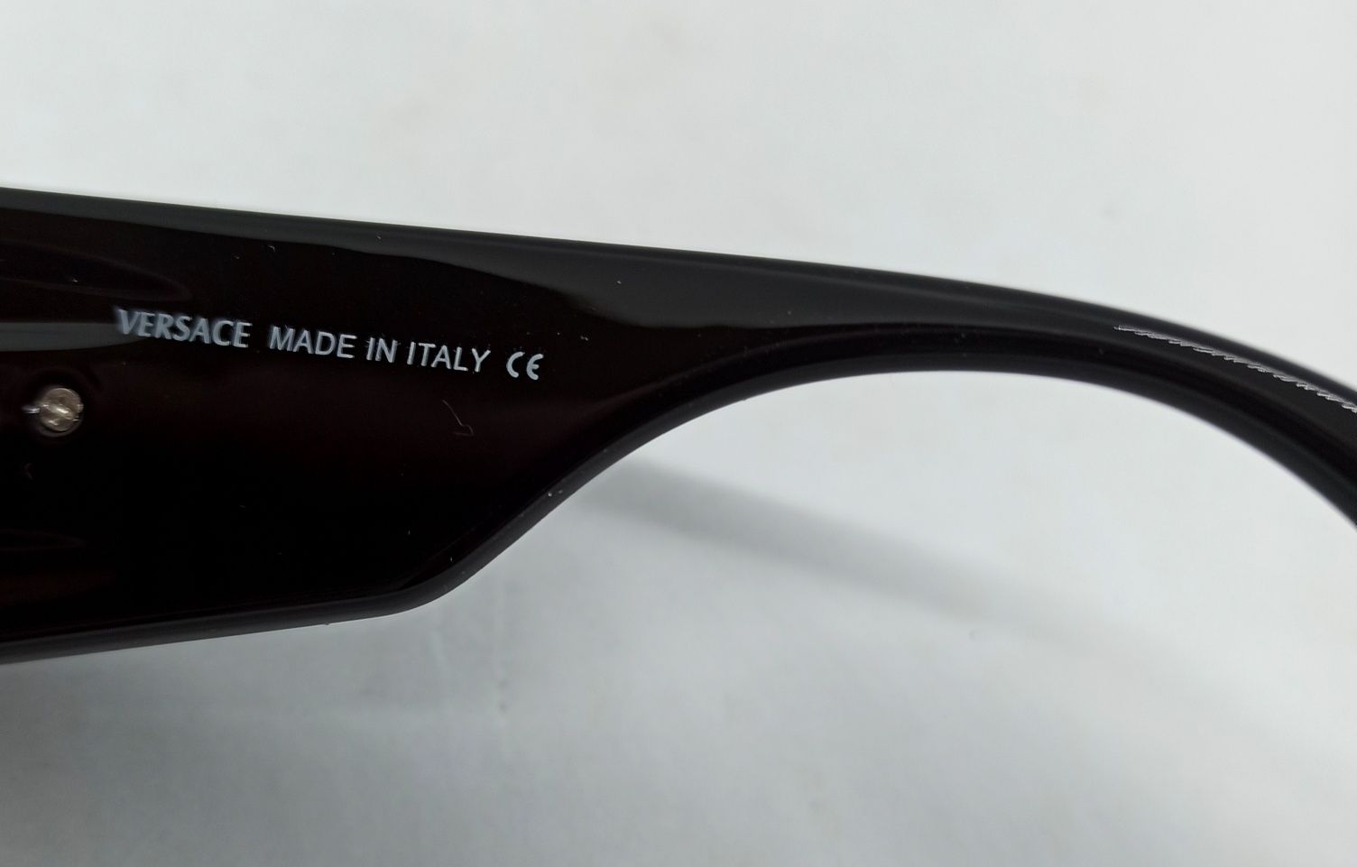 Versace очки унисекс модные обтекаемые черные с черным логотипом
