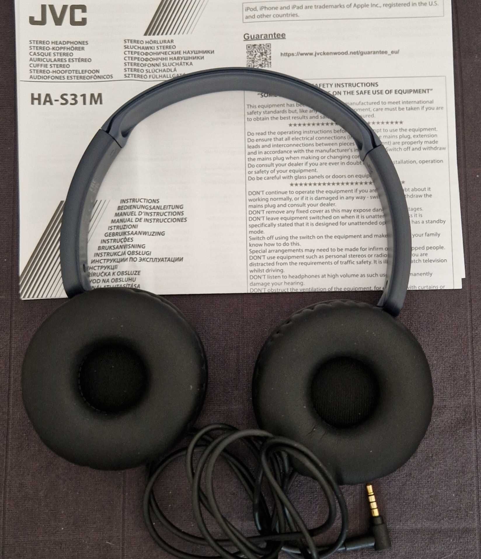 słuchawki JVC HA-S31M