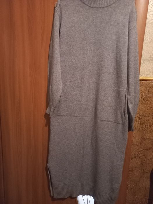 Теплое платье длиное