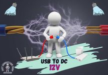 Кабель для роутера 12V USB A to DC 5.5×2.1 5.5×2.5 підвищуючий з 5-12V