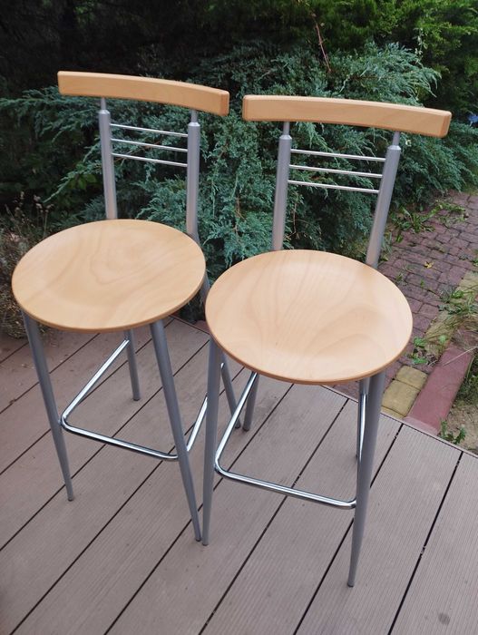 Krzesła barowe, buk