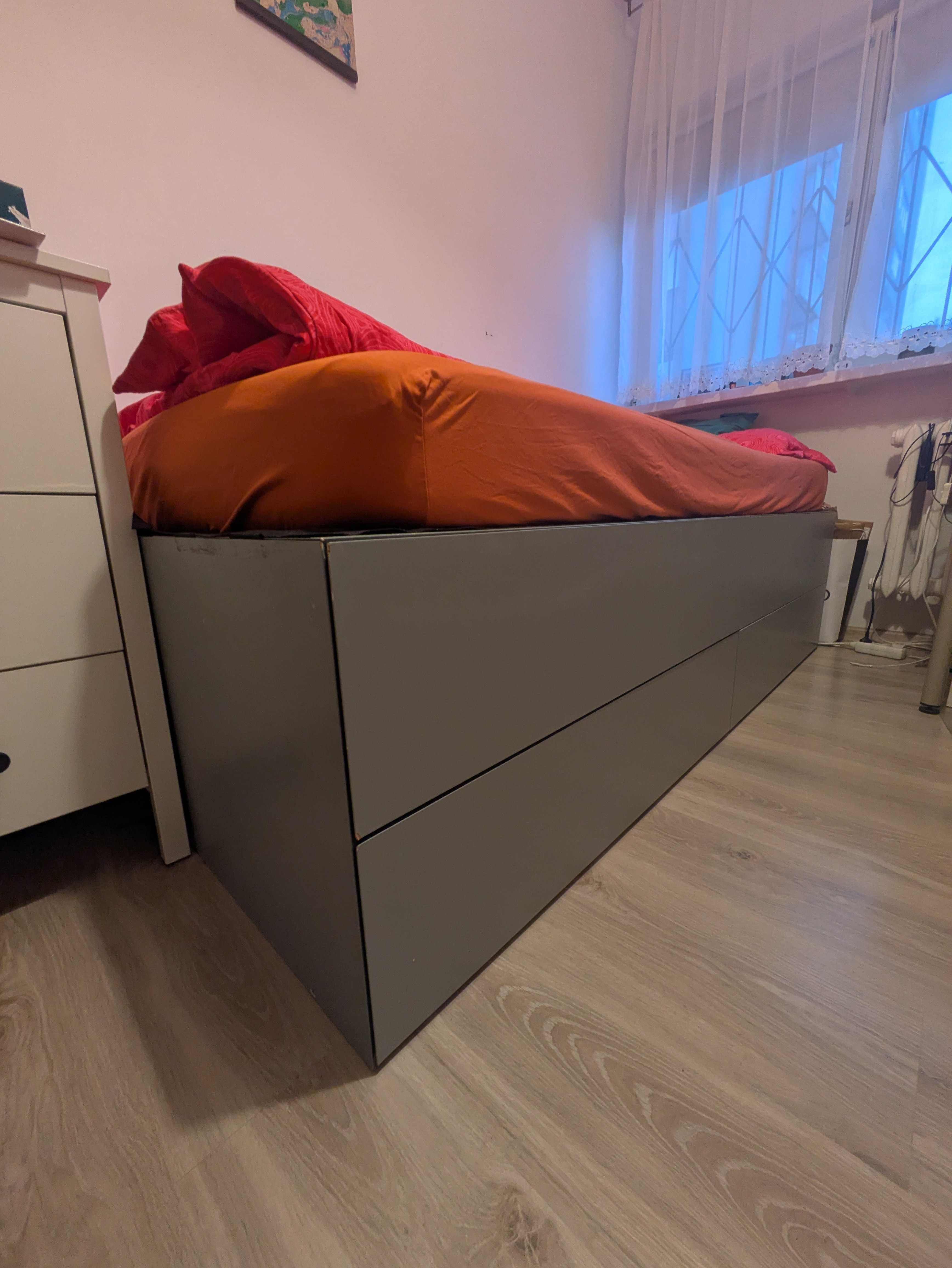 Łóżko pojedyncze z szufladami 90x200
