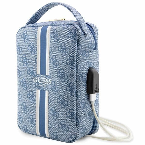 Guess Torba Guhbp4Rpsb Organizer Niebieski/Blue 4G Printed Stripes