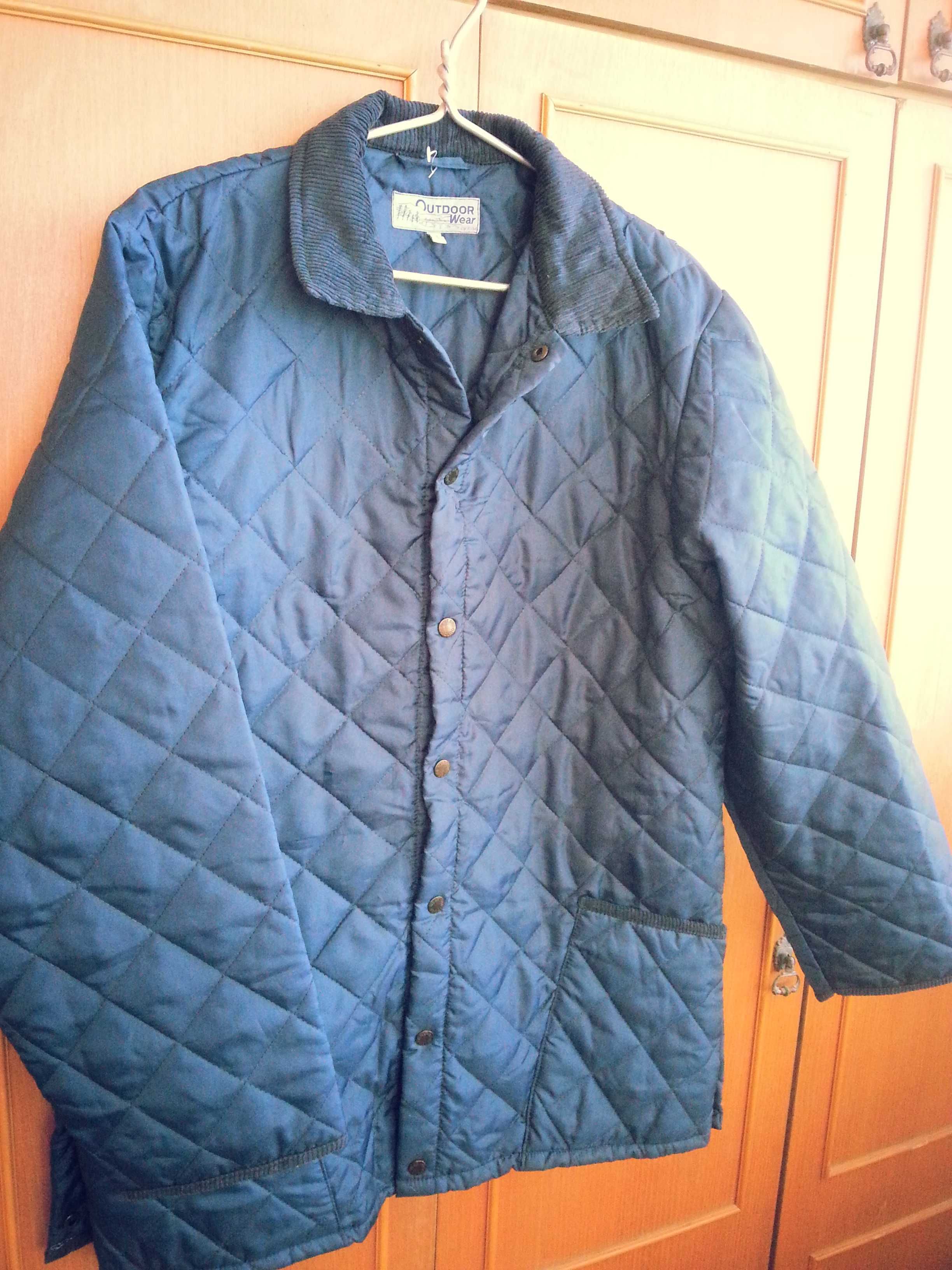 Куртка мужская стеганая размер L, темно синяя.