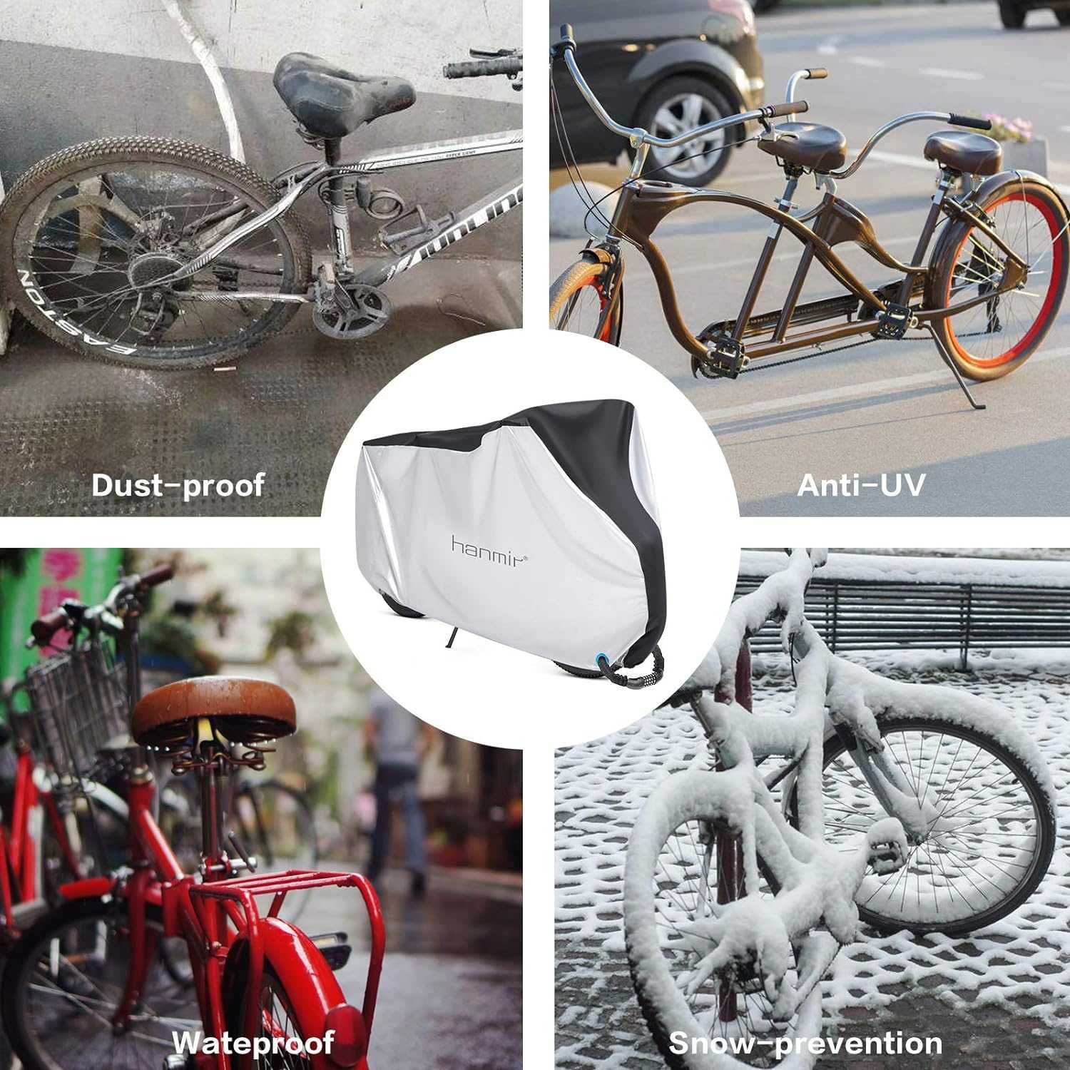 Capa impermeável para bicicleta proteção poeira Sol chuva neve